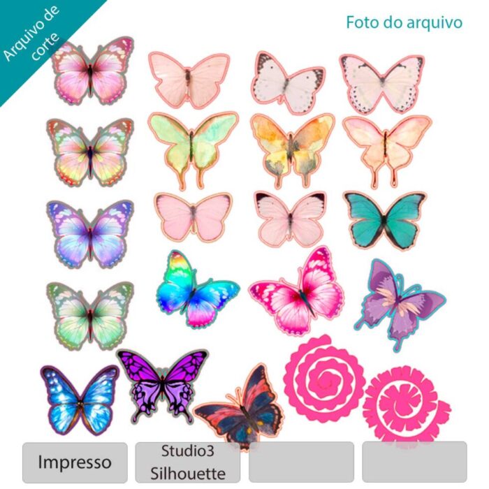 Arquivo Topo de Bolo - Borboleta