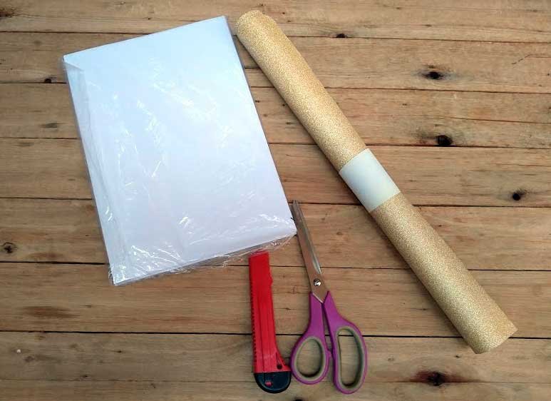 Fazer Papel Com Glitter Topo E Corte