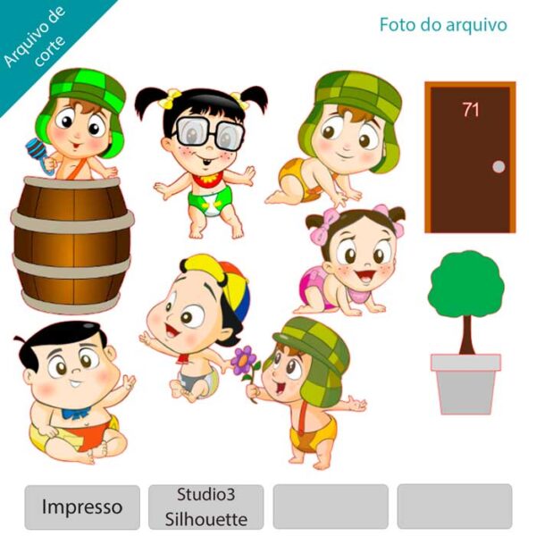 Plano de corte para imagens Chaves Bebê