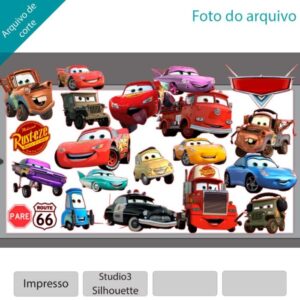 Topo de Bolo Carros Cars Disney - Fazemos todos os temas - PROMOÇÃO!!!