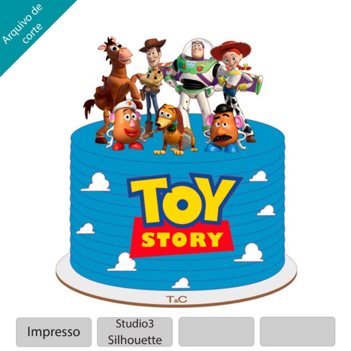 ARQUIVO Topo de bolo Toy Story - Topo e corte