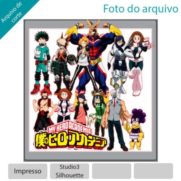 Plano de corte para imagens My Hero Academia