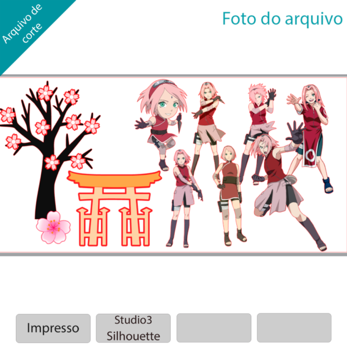 Arquivo Digital Topo de Bolo Akatsuki para Imprimir