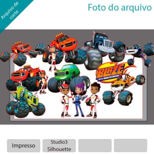 Plano de corte para imagens Blaze and the Monster Machines