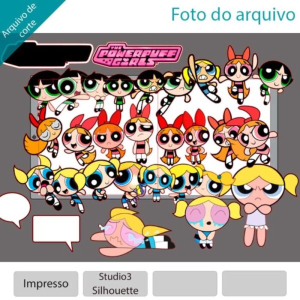 Plano de corte para imagens Meninas Superpoderosas