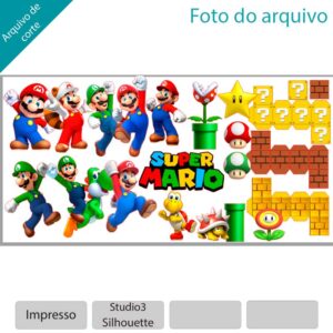 ARQUIVO Topo de bolo Super Mario Baby - Topo e corte