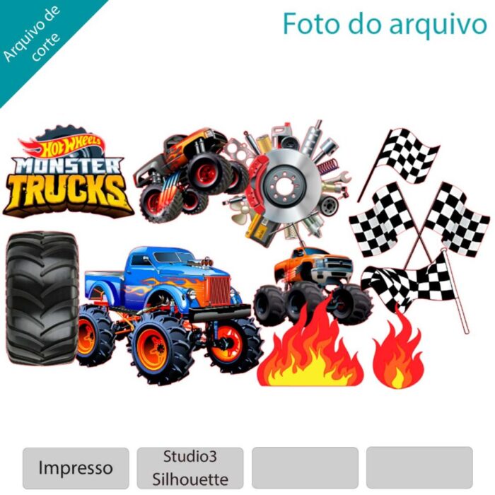 Hot Wheels Topo de Bolo Personalizado Com Nome e Idade