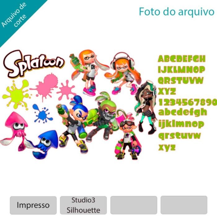 Plano de corte para imagens Splatoon