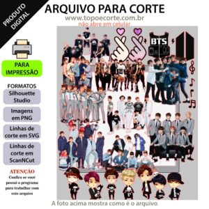 Arquivo Silhouette Studio BTS bangtan boys