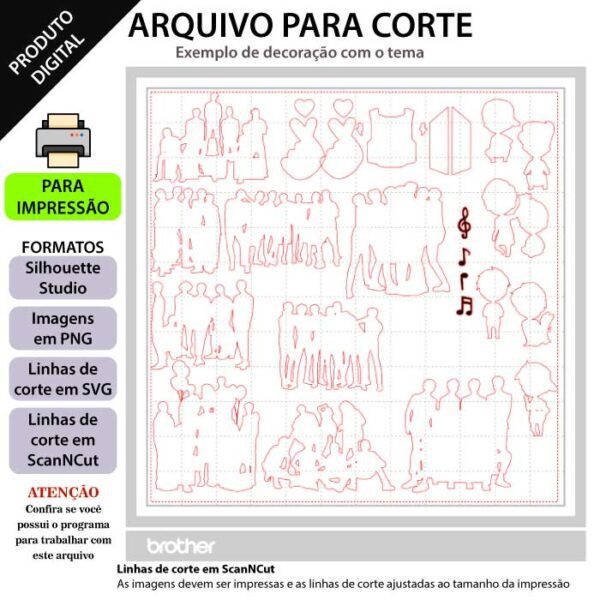 Arquivo Silhouette Studio BTS bangtan boys