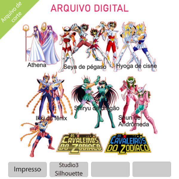 Plano de corte para imagens Cavaleiros Do Zodíaco