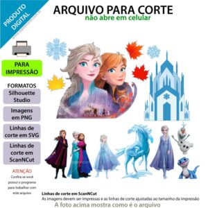 Topo de bolo, Frozen 2 Arquivo ScanNCut Frozen 2,Arquivo silhouette studio Frozen 2