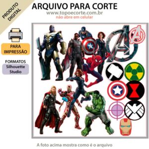 Arquivo Silhouette Studio vingadores