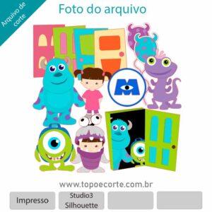 Plano de corte para imagens Monstros SA Baby