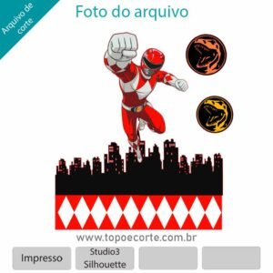 Plano de corte para imagens Power Ranger Vermelho