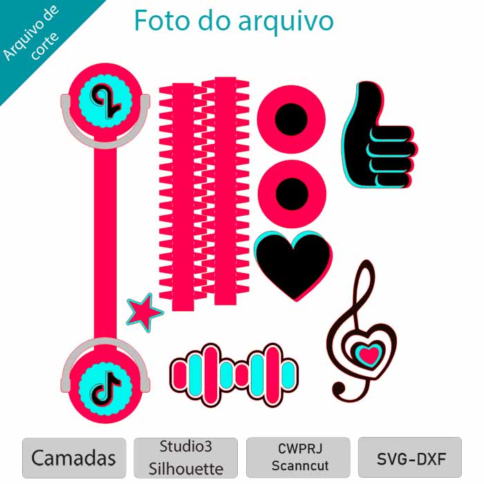 Topo De Bolo Personalizado, Tema: Tik Tok