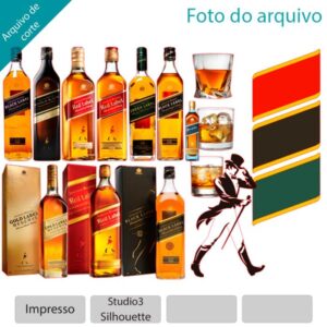 Plano de corte para imagens Whisky Johnnie Walker