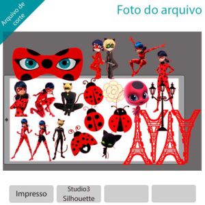 Topo de bolo Ladybug para imprimir