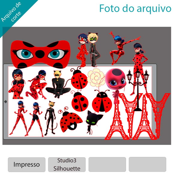 Topo de Bolo Ladybug