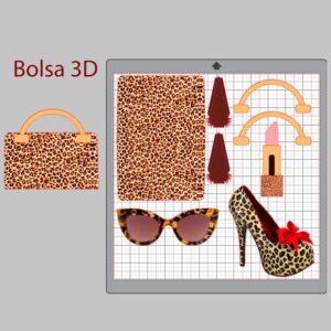 Arquivo Topo de bolo Maquiagem Paleta e Batom maquiagem 3D - Topo e corte