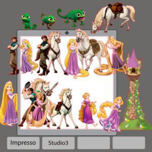 Plano de corte para imagens Enrolados Rapunzel