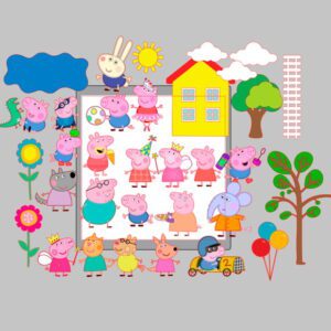 Plano de corte para imagens Peppa Pig