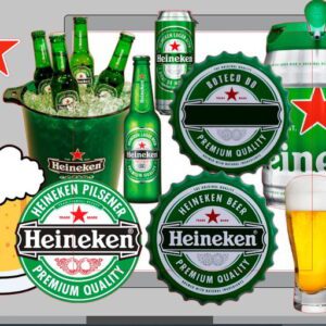 Plano de corte para imagens Cerveja Heineken - Engradado 3D