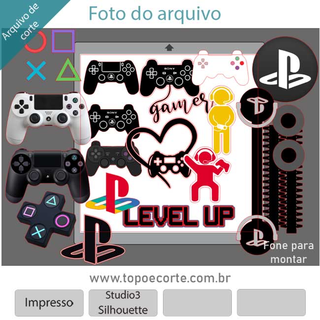 Topo De Bolo Personalizado Video Game Jogos