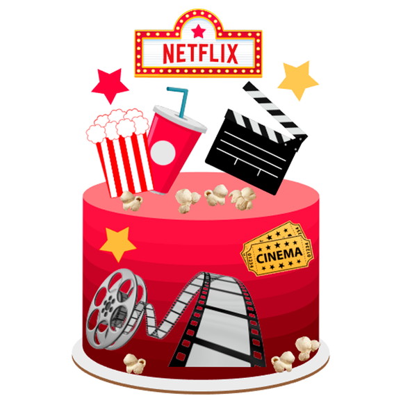 Topo de bolo personalizado Netflix - Loja de Balões, Artigos para Festas e  Fantasias