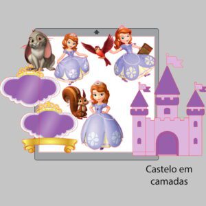 Arquivo Topo de bolo Princesinha Sofia - Silhouette - Topo e corte