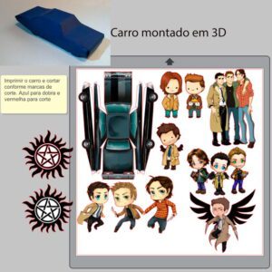 Plano de corte para imagens Supernatural com carro em 3D
