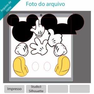 Topo de bolo Mickey no Bolo