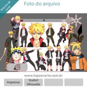 Arquivo de corte topo de bolo Naruto Baby