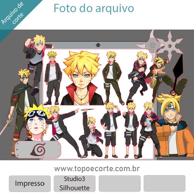 TOPO DE BOLO NARUTO