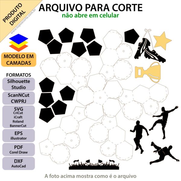 Topo de bolo bola 3D Arquivo Silhouette, Arquivo ScanNCut, Arquivo SVG, DXF, Ai, Eps, PDF