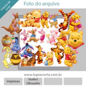 Topo de bolo Ursinho Pooh