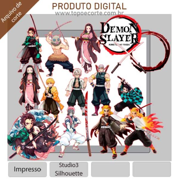 Arquivo para Silhouette Studio Demon Slayer