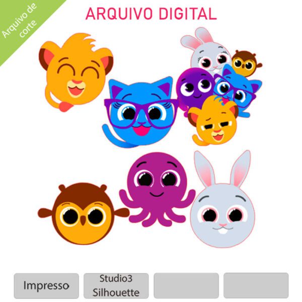 ARQUIVO Topo de bolo Bolofofos