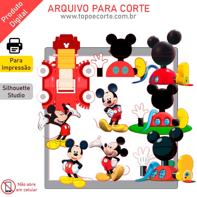 Arquivo para Silhouette Studio A casa do Mickey