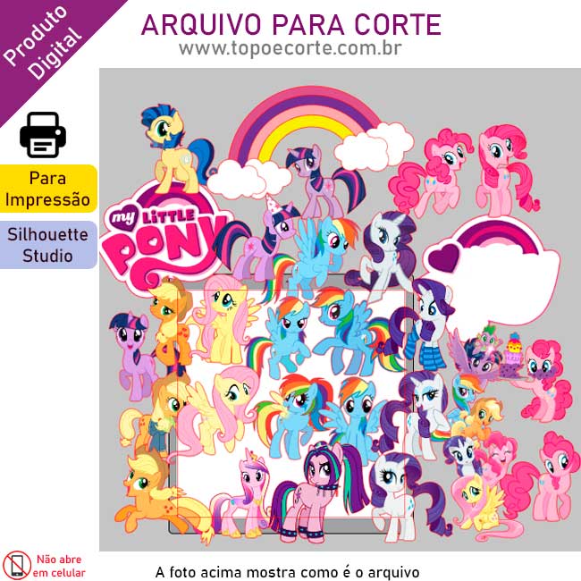 Topper de Bolo Personalizado My Little Pony