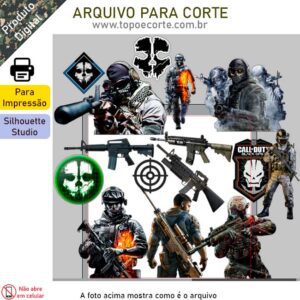 Arquivo para Silhouette Studio Call of Duty