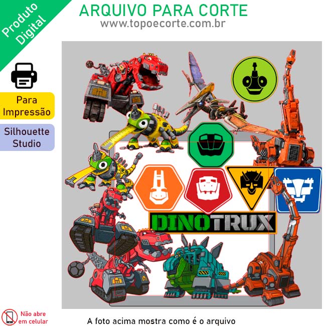Arquivo Silhouette Studio Dinotrux