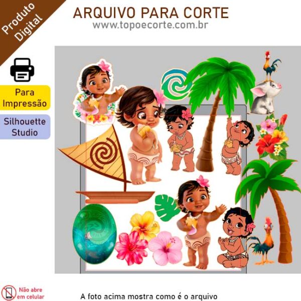 Arquivo para Silhouette Studio Moana baby