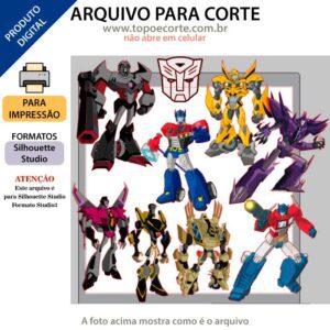 Arquivo Silhouette Studio Transformes Desenho