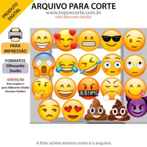 Arquivo Silhouette Studio Emoji Emoticon