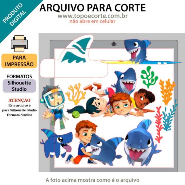 Arquivo Silhouette Studio Shark Dog