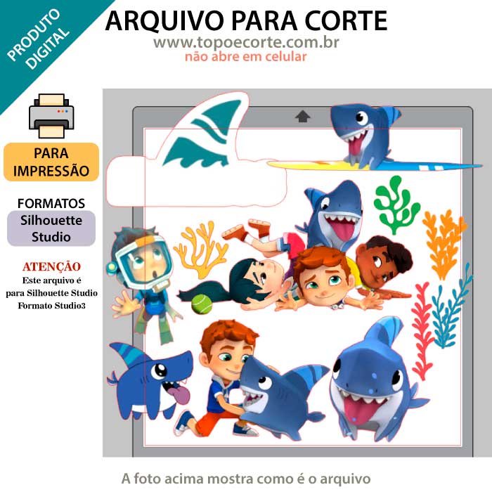 Arquivo Silhouette Studio Shark Dog