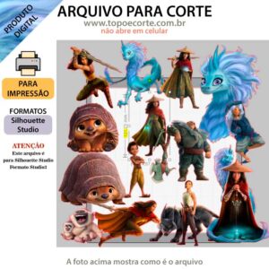 Plano de corte para imagens Raya e o Último Dragão