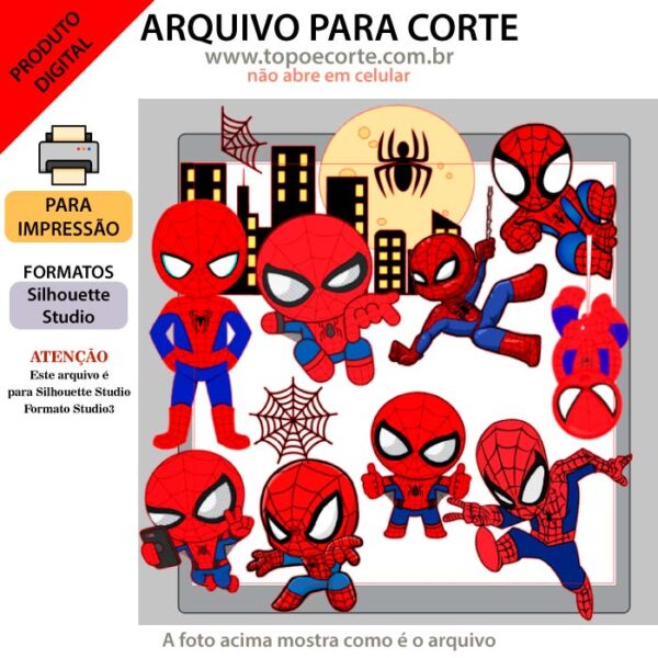 Arquivo Silhouette Studio Spider Man Baby
