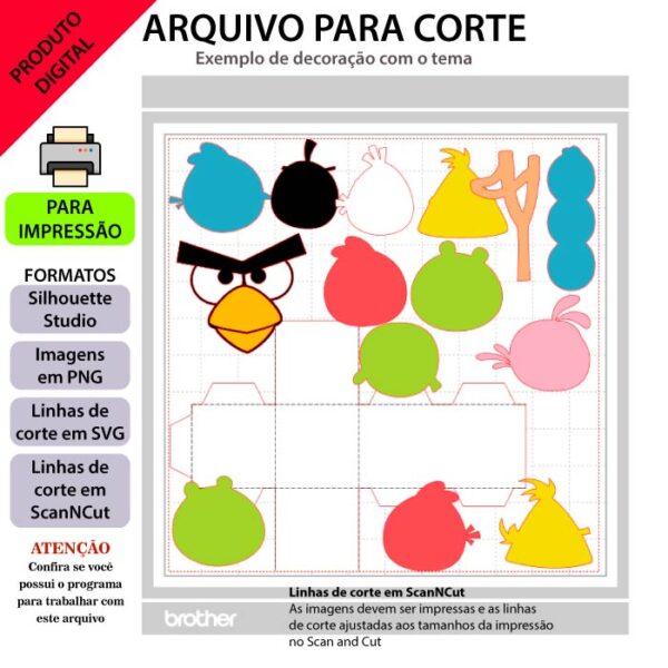 Arquivo Silhouette Studio Angry Birds